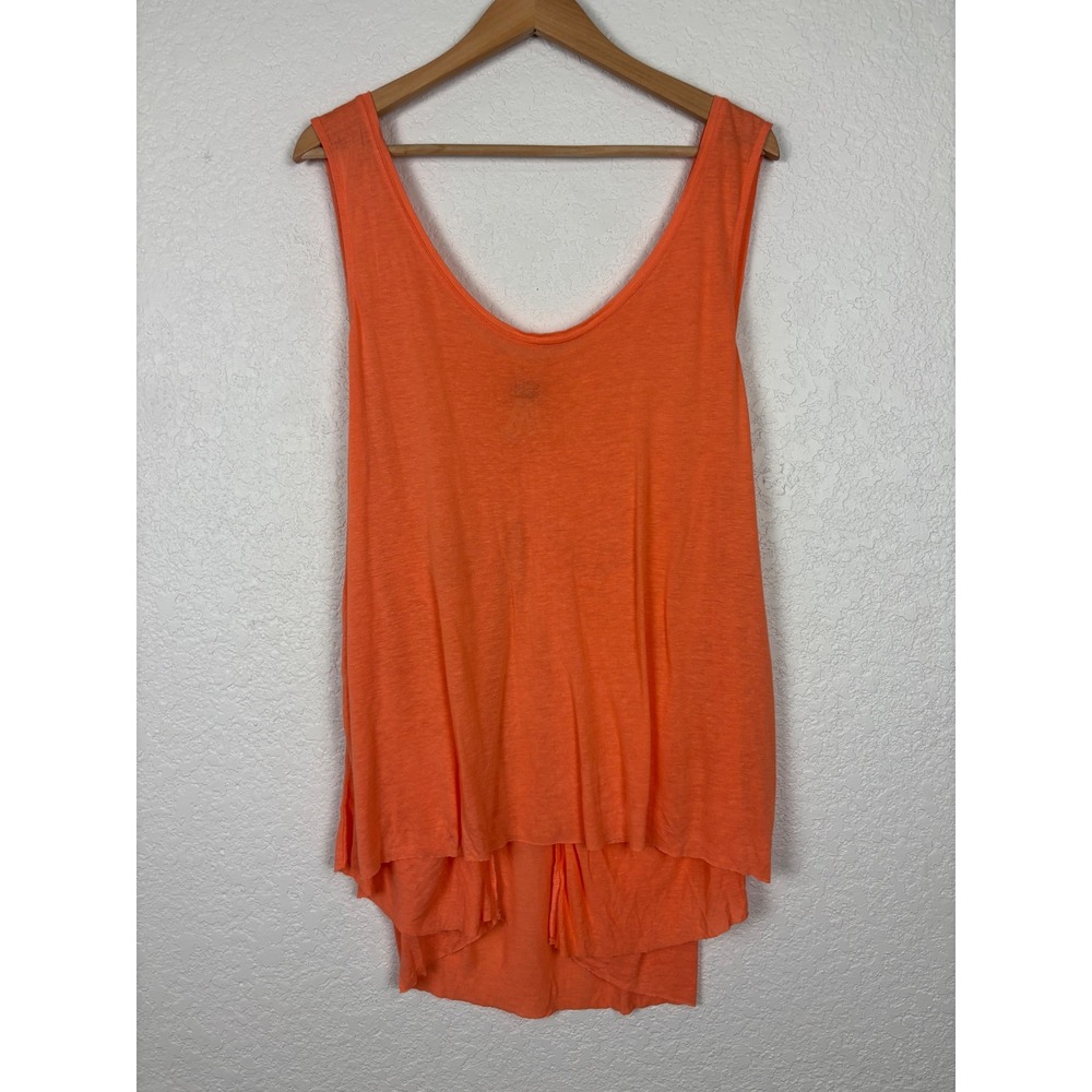 Free People We The Free Linen Blend Womens Tank Top Sz Large Boho Festival Beach